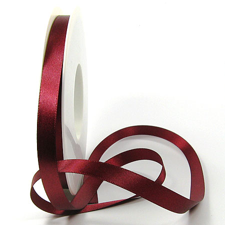 12100-10-043 Satinband-SINFINITY, weinrot: 10mm breit / 25m-Rolle, mit feiner Webkante