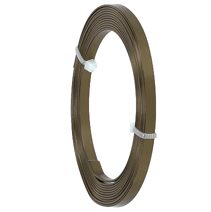 dunkelbraun2 Aluminium-Flachdraht: ca. 5mm x 1mm - 10m-Ring: dunkelbraun (04)