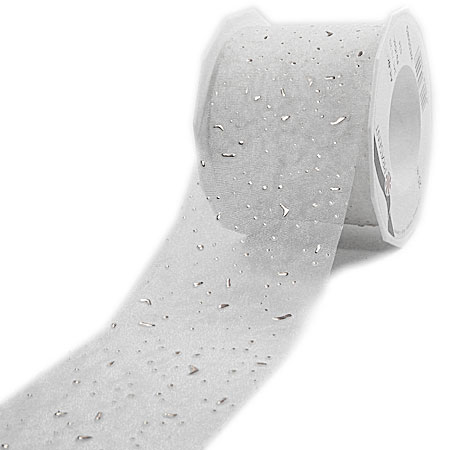 tempwedding-345-75-634-weissWH3SvPjsJfawtB9VjUD6Uq8VWP Organzaband-Drops: 72mm breit / 20m-Rolle, weiß-silber