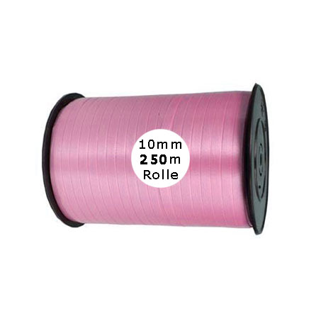 10mm-rosa Ringelband: 10mm breit / 250m-Rolle, rosa