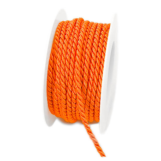 Kordel, orange: 4mm breit / 25m-Rolle