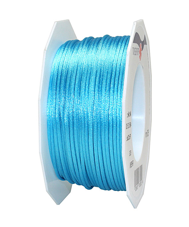 tuerkis-486-03-50-603-Rhein Satinkordel-RHEIN, dunkeltürkis: 3 mm breit - 50-Meter-Rolle