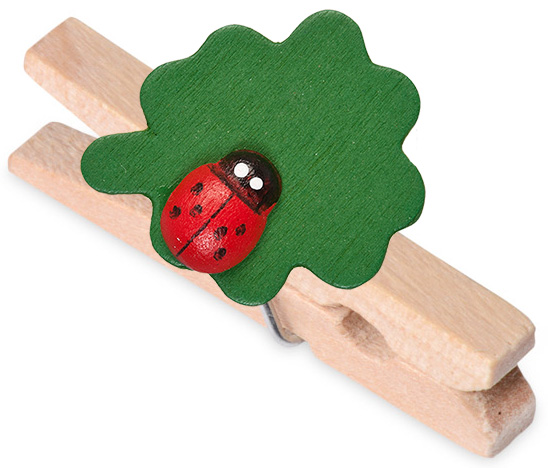 Holzklammern-mit-MarienkaeferH2svh0d03JrJl Holzklammern - MARIENKÄFER  (= Set mit 8 Stück)