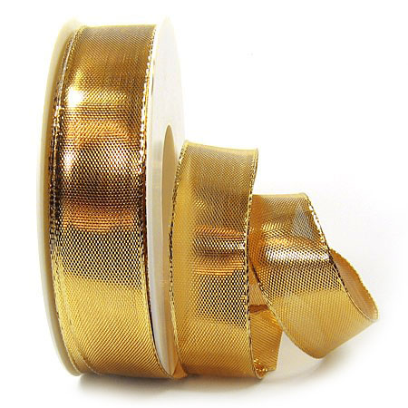15300-25-04-gold_2 Goldband GLORY, 25mm breit / 25m-Rolle, mit Drahtkante