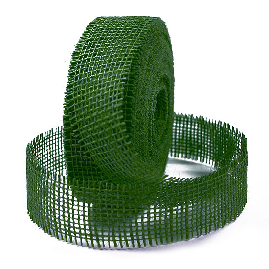 2140-111 Juteband-Rupfenband: 40mm breit / 20m-Rollen, dunkelgrün