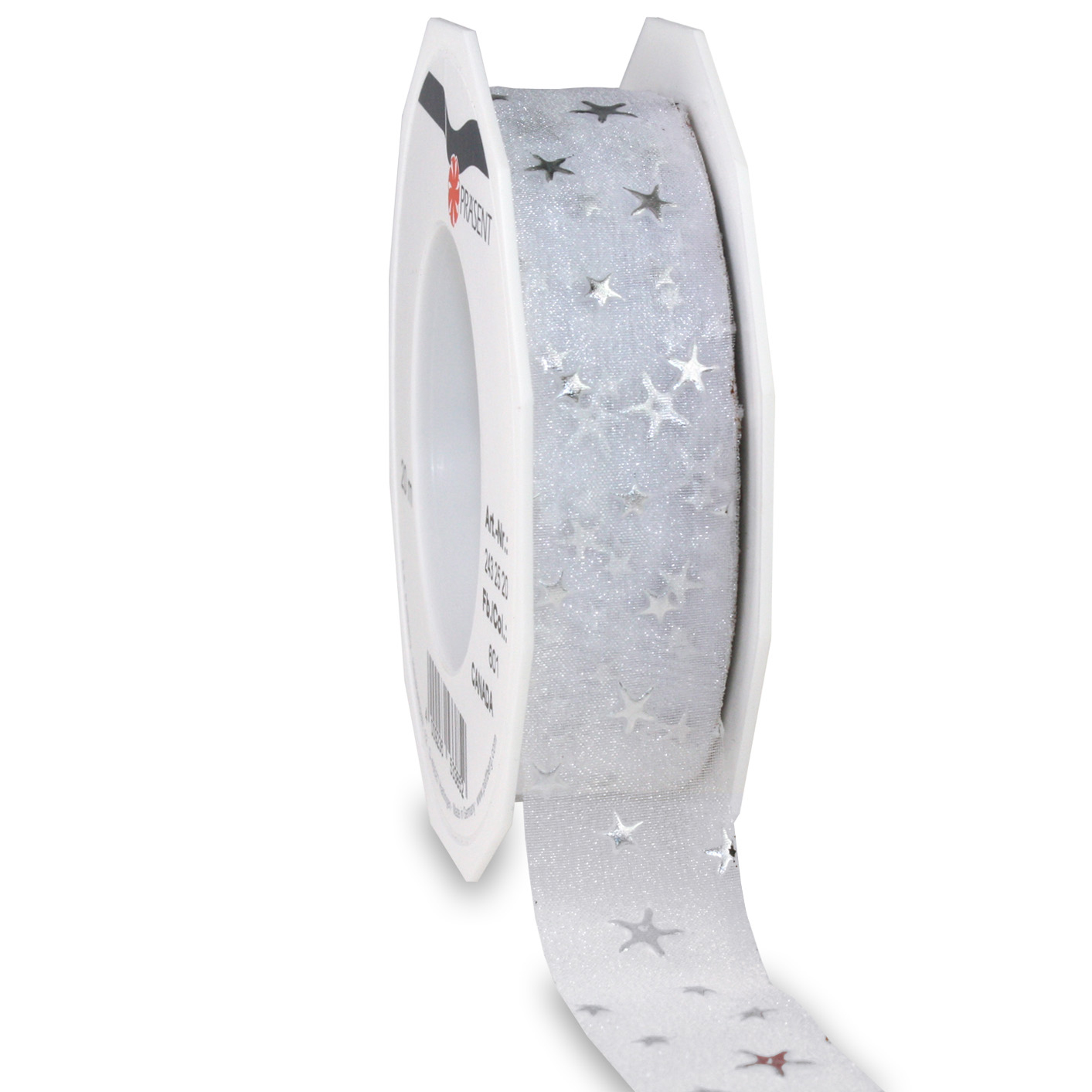 2432520601YL7Q72GORhjNH Weihnachtsband-CANADA, weiss: 25mm breit / 20m-Rolle