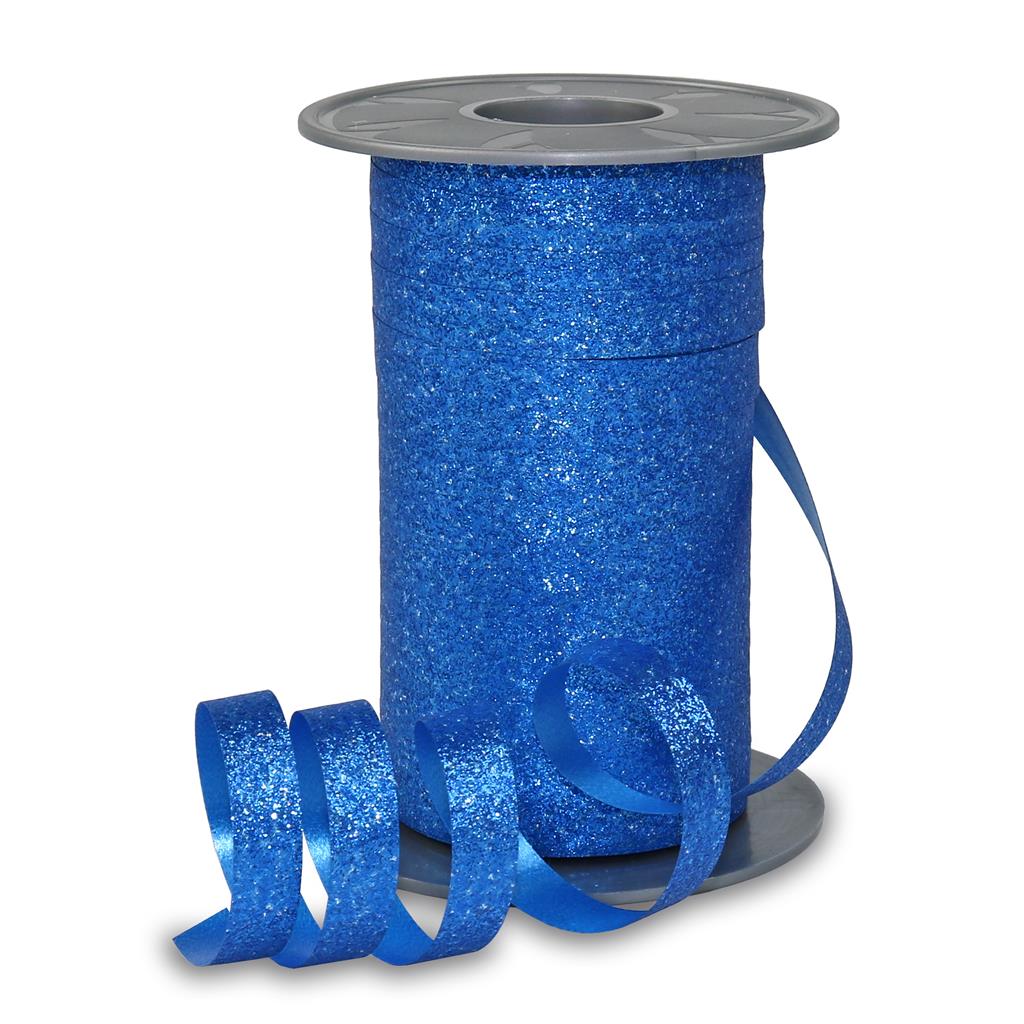 Poly-Glitter-royalblau-18509-614_1 Polyband-Glitter: 10mm breit / 100m-Rolle, royalblau