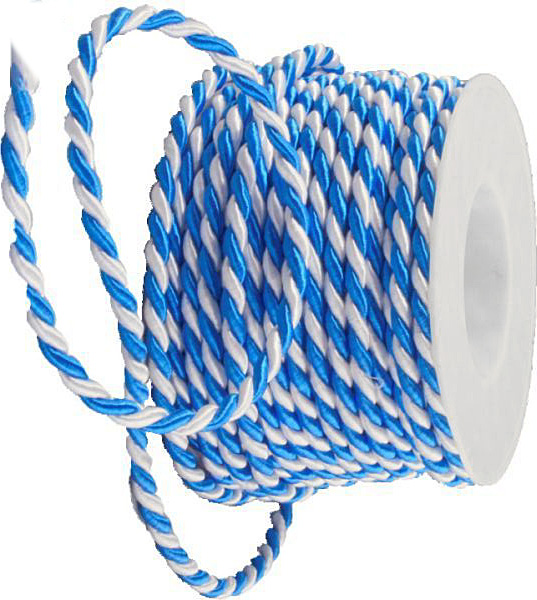 BAVARIA Kordel, blau-weiss: 4mm breit / 25m-Rolle