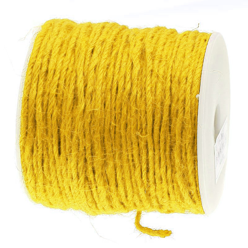 jutekordel-gelb Jutekordel, gelb: 2mm breit / 100m-Rolle.