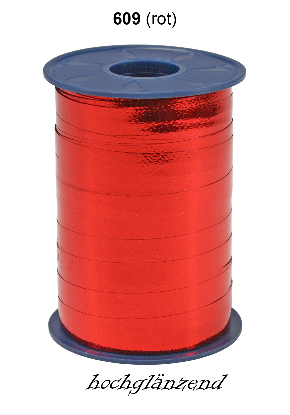 Poly-Ringelband in 5mm (400m-Rolle) oder 10mm (250m-Rolle) erhältlich - rot hochglänzend (609)