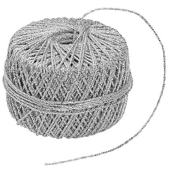 127-631 GARN-Kordel: 1,2 mm Ø / 20m-Rolle, silber