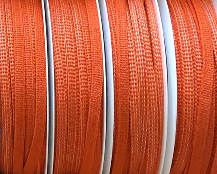 1342-05-136 Gummiband 5mm breit / 20m-Rolle, orange - waschbar bis 60º Grad