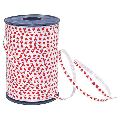 8596005600 Ringelband-Honeymoon: 5mm breit / 500m-Rolle, weiß-rot