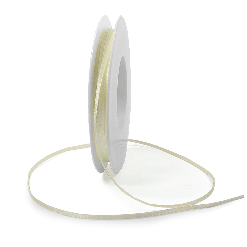 Satinband SINFINITY - creme (106) - Beispiel 3mm / 50m- Rolle