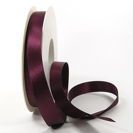 Satinband SINFINITY - aubergine (056) - Beispiel 15mm / 25m- Rolle