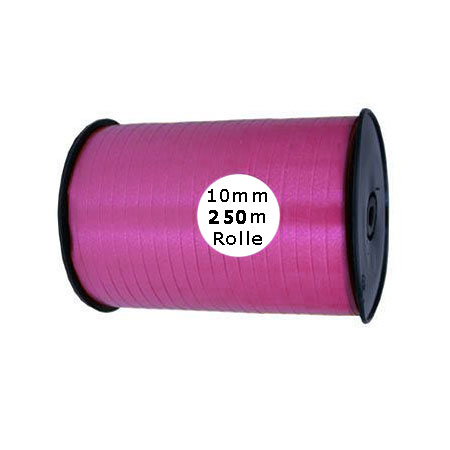 10mm-pink Ringelband: 10mm breit / 250m-Rolle, pink