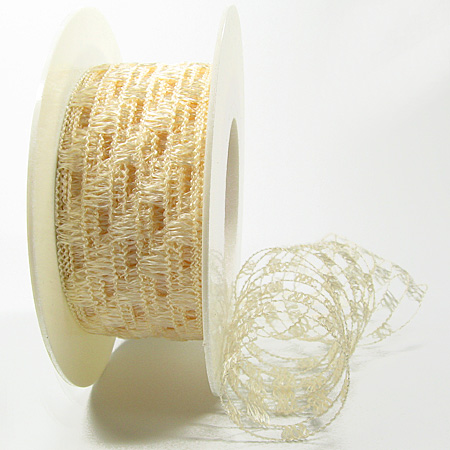 Gitterband, creme: 40mm breit / 15m-Rolle.