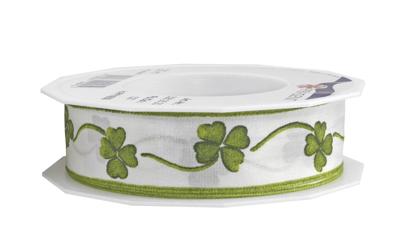 Geschenkband-HAPPINESS: 25mm breit / 20m-Rolle, mit Dr