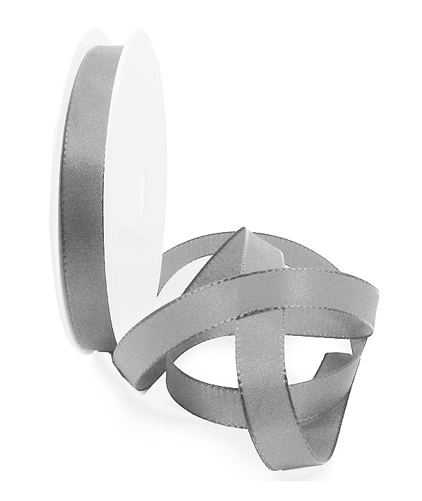 ORIGINAL-Taftband-zum-bearbeiten Taftband, grau: 10mm breit / 50-Rolle, mit feiner Webkante