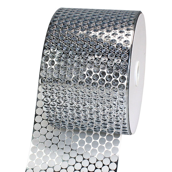 LOCHBAND-Chicago: 80mm breit / 45m-Rolle, silber-metallic