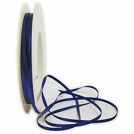 Satinband SINFINITY - marineblau (084) - Beispiel 3mm / 50m- Rolle