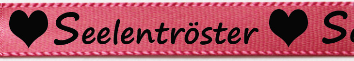 Satinband "Seelentröster": 15mm breit / 5m-Strängchen: pink