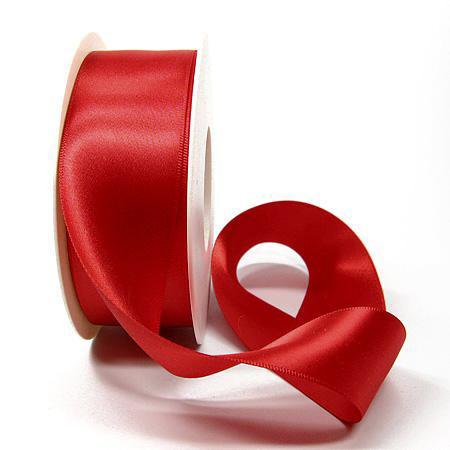 Satinband SATINA, rot: 40 mm breit, 50 Meter