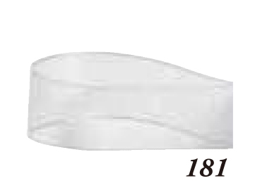 Organzaband mit Drahtkante: silbergrau (181)