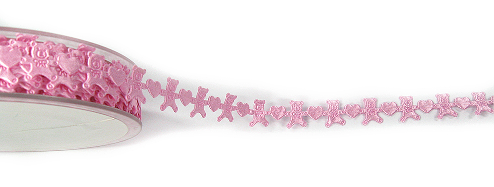 Baby-Stanzband: 15mm breit / 20m-Rolle, rosa