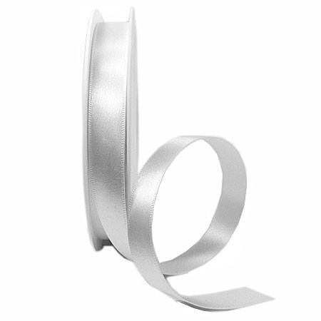 Satinband SATINA, weiss: 15 mm breit, 50 Meter