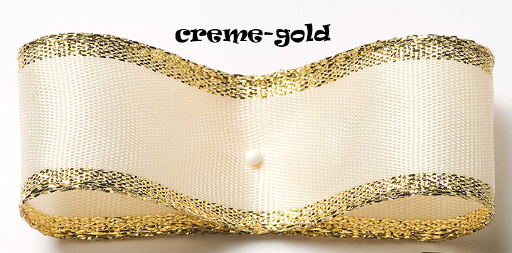 Dekorband Classic: creme-gold