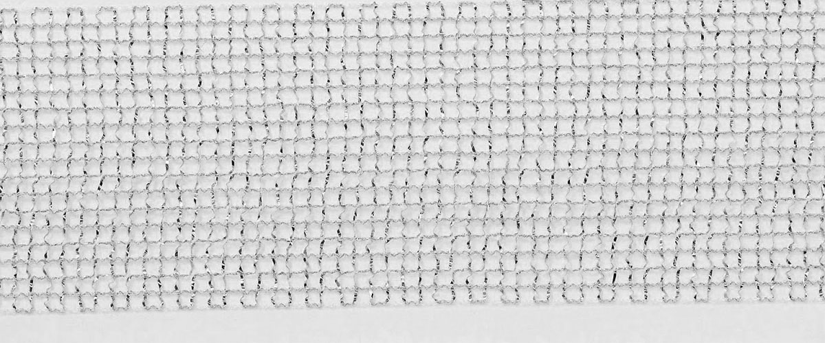 Gitterband-LUREX, silber: 38 mm breit / 25 Meter