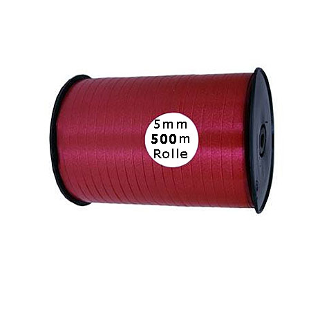 Ringelband: 5mm breit / 500m-Rolle, weinrot