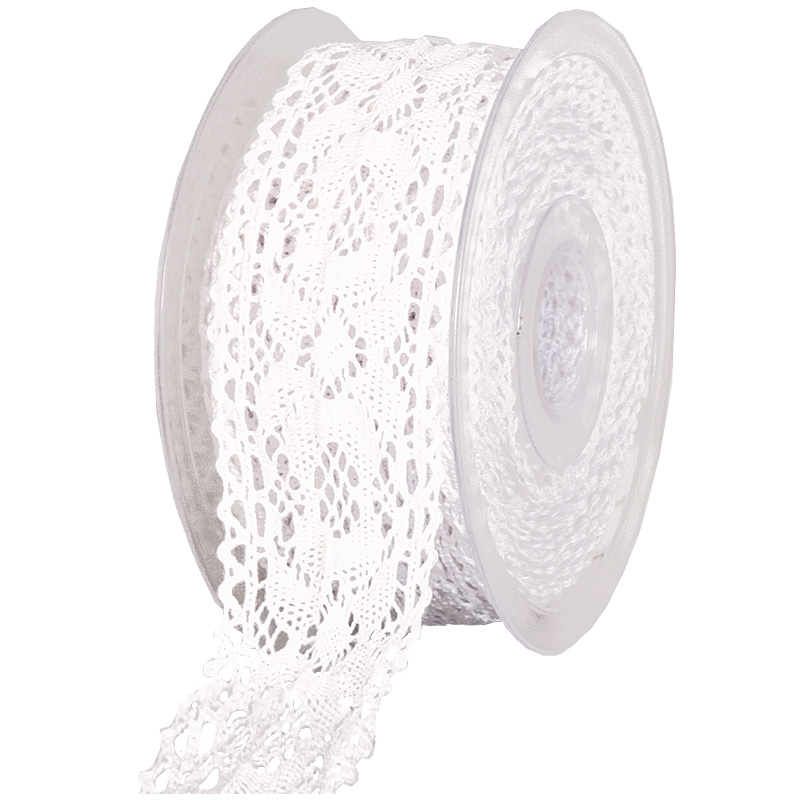 801824101 Häkelspitze-SOFT: 46mm breit / 10m-Rolle, weiss