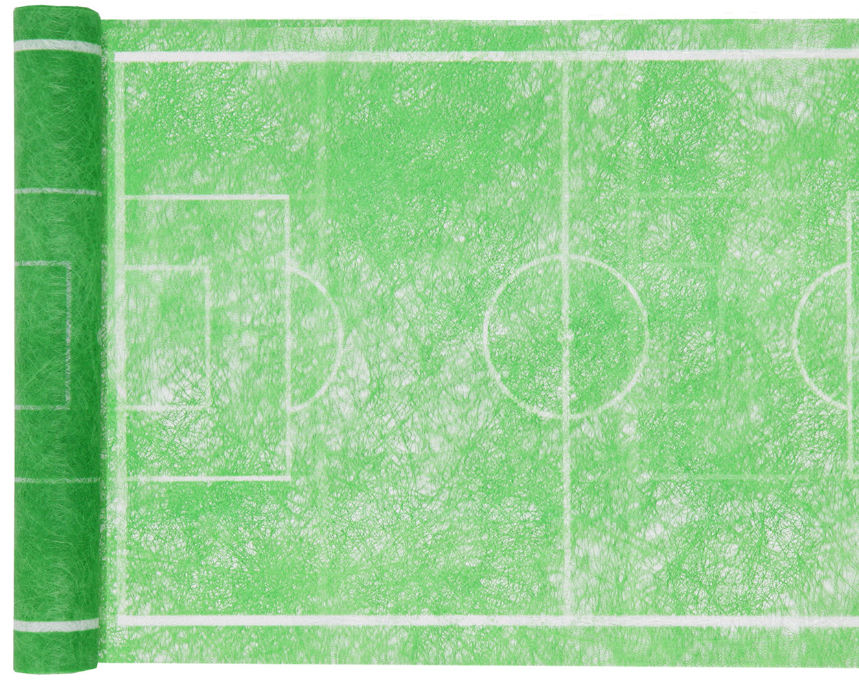 Tischläufer-FUßBALLFELD, grün: 300mm breit / 5m-Rolle.