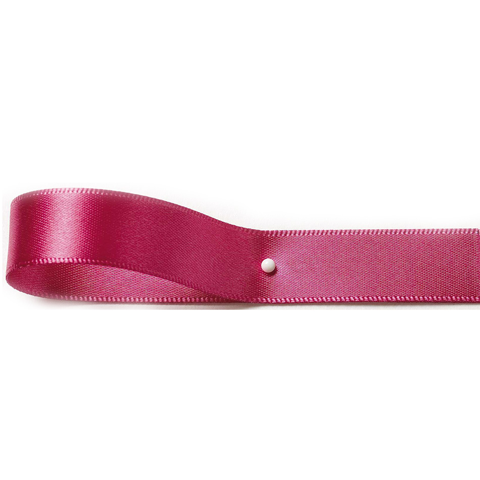 1-12100_15-121 2-Flügel Fertigschleifen: pink = 100 Stück - mit Selbstklebe-Etikett