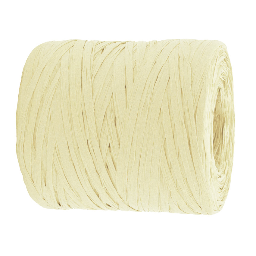 PAPER-RAFFIA-creme-02ckRwY8h2K7aCZ PAPER-Raffia-Bast, creme: 5mm breit / 200m-Rolle