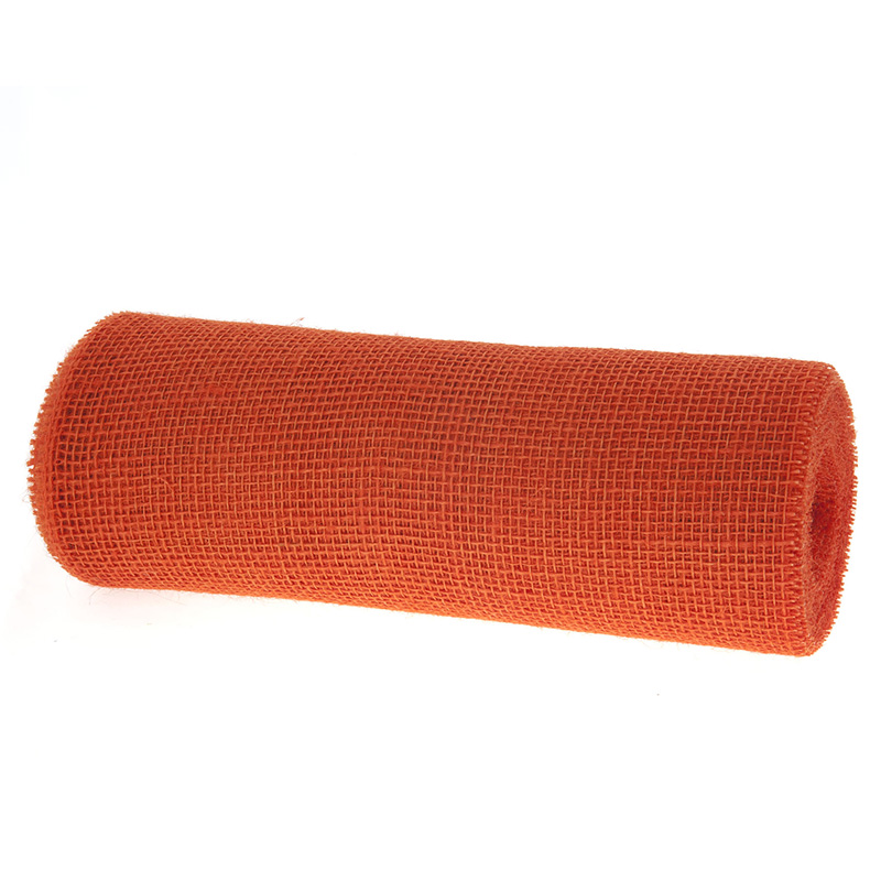 2200136 DEKOR-Jute - Tischläufer: 300mm breit / 10m-Rolle, orange.