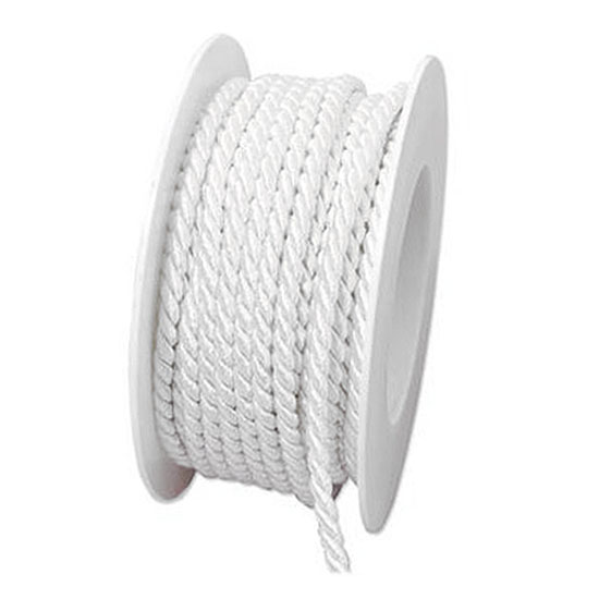 kordel-4mm-weiss1 Kordel, einfarbig gedreht: 4mm breit Ø / 25m-Rolle.