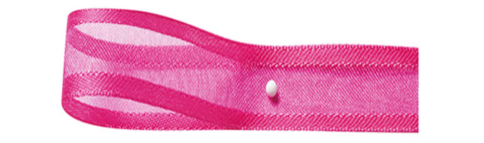 Florband pink: 25mm breit / 25m-Rolle