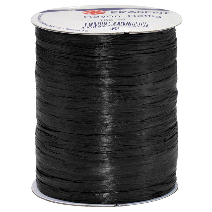 temp139-613-schwarzSFaanzsinYqHj Raffia - RAYON, Bindebast: 5mm breit / 100m-Rolle, schwarz