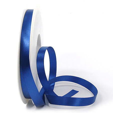 Satinband-SINFINITY, royalblau: 10 mm breit / 25 Meter, mit feiner Webkante.