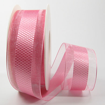 Chiffonband EMOTION rosa: 38mm breit / 25m-Rolle