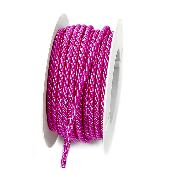 Kordel pink: 4mm Ø breit / 25m-Rolle