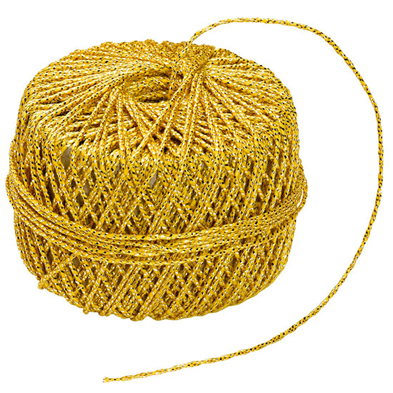 127-634 GARN-Kordel: 1,2 mm Ø / 20m-Rolle, gold