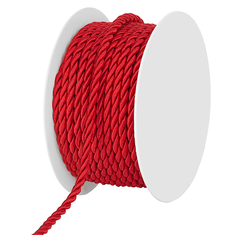 Kordel, rot: 4mm breit / 25m-Rolle