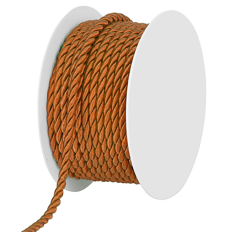 Kordel, terracotta: 4mm breit / 25m-Rolle