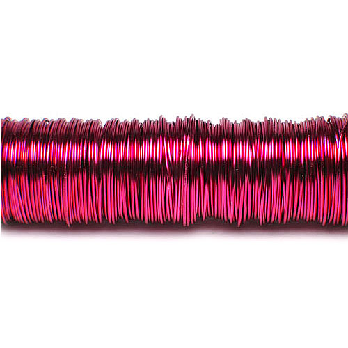 pink0RzxNqMjsiTNx Decolackdraht, pink: 0,5mm Ø - 50m-SNAP-Spule = 100 gramm