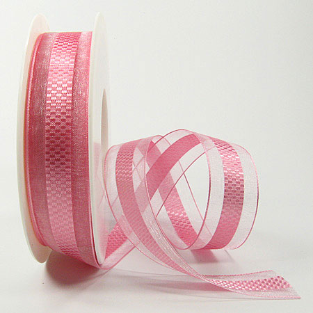 Chiffonband EMOTION rosa: 25mm breit / 25m-Rolle