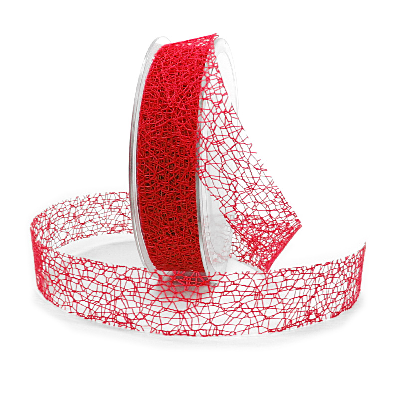netzband-rot Netzband, rot: 25mm breit / 20m-Rolle